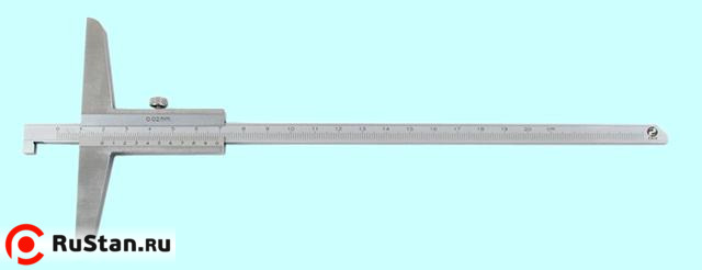 Штангенглубиномер 0- 200мм ШГ-200, цена деления 0.02 с зацепом, моноблок "CNIC" (62362) фото №1