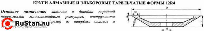 Круг алмазный 12R4 (тарельчатый) 150х5х3х16х32 АС4 160/125 100% В2-01 35,4 карат фото №1