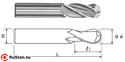 Фреза Концевая радиусная d 3,0х 9х39 ц/х ВК8 Z=3 R-1,5 фото №1 Фреза Концевая радиусная d 3,0х 9х39 ц/х ВК8 Z=3 R-1,5 фото №1