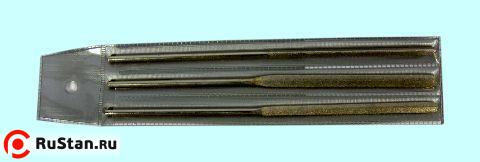 Набор надфилей алмазных из  3шт. №1 L160 80/63 фото №1