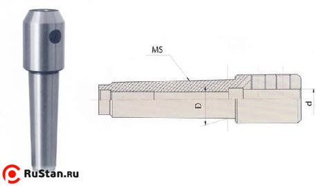 Патрон Фрезерный с хв-ком КМ5 (М24х3,0) для крепления инструмента с ц/хв d32мм (TY05A-6) "CNIC" фото №1