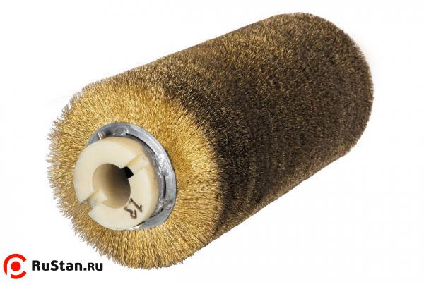 Щетка брашировальная фото №1 Щетка брашировальная спиральная Д130*250*25 мм, ворс гофр латунированная сталь 0,30 мм для JET 10-20 Plus и JWDS-1020-M фото №1