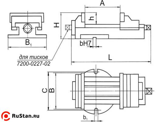 Тиски станочные чугунные неповоротные 7200-0227-02 (320мм) фото №2 Тиски станочные чугунные неповоротные 7200-0227-02 (320мм) фото №2