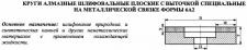 Круг алмазный 6А2 (плоский с выточкой) 150х20х4х24х32 АС4 100/80 100% В2-01 144,0 карат