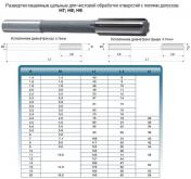 Развертка d  6,0 Н9 ц/х машинная цельная Р6М5 (26х93) (Ошибочно промаркированы  9ХС)